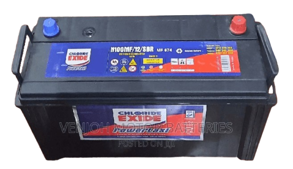 N100 -100 AH Chloride Exide PowerLast Maintenance Free Car Battery - Venjoh Motor Batteries